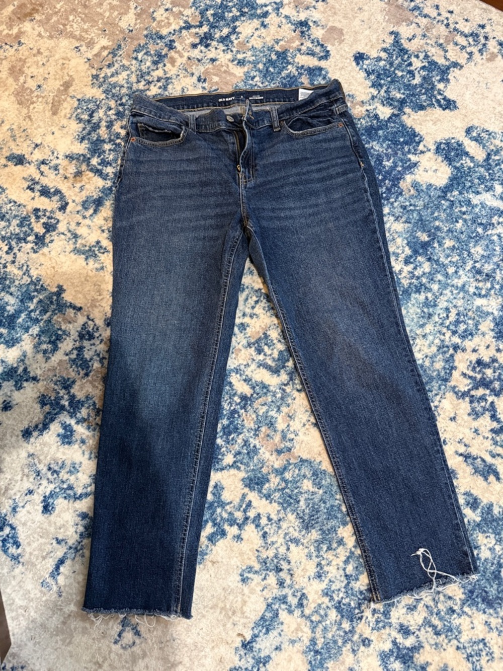 Old Navy Women's Dark Wash Straight-Leg Jeans